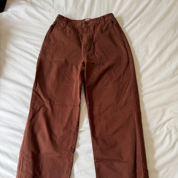 Aritzia Sunday Best Jaden Pants in Cognac Size 0 - Picture 1 of 3